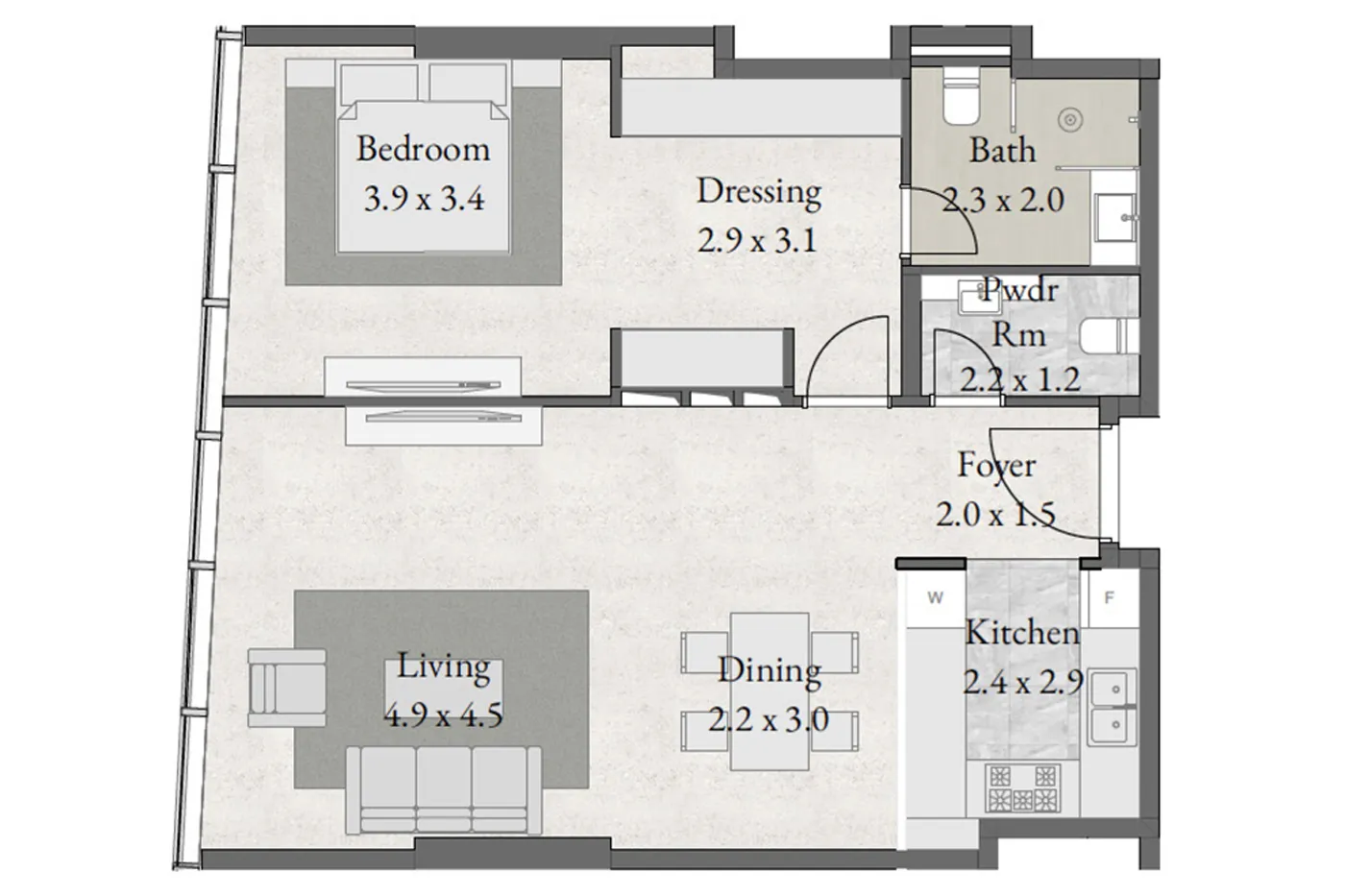 Floor plan of  Radiant Views 1